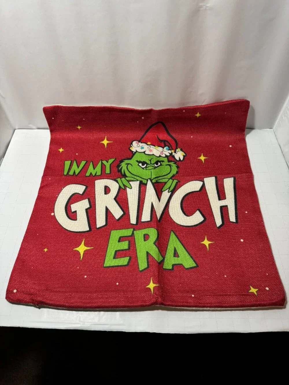 Grinch Christmas Pillow Covers Set of 4 18x18 Holiday Throw Cushion Covers